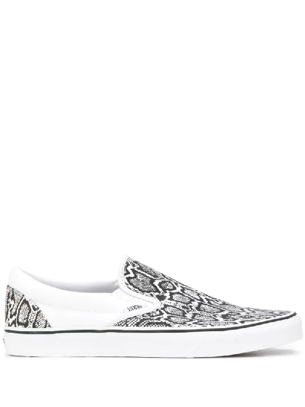 snakeskin vans slip ons