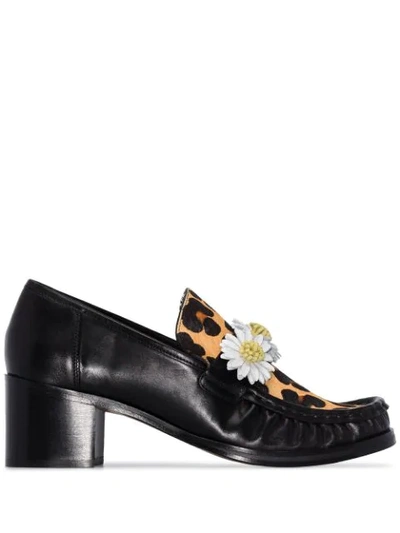 Sophia Webster Black X Patrick Cox Iconic 60 Daisy Leather Loafers