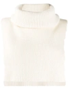 Cashmere In Love Roll-neck Brooke Crop Sweater In Neutrals