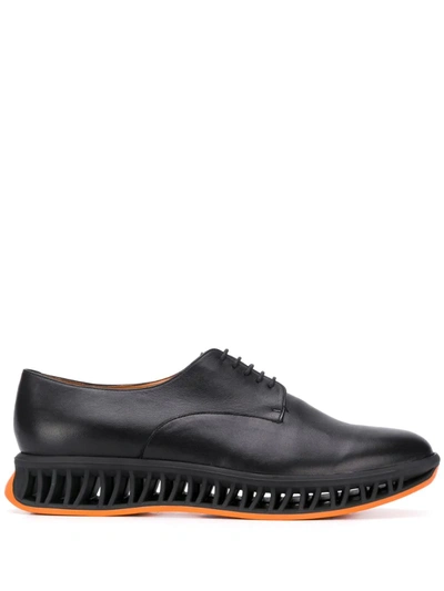 Clergerie Maka Caged-midsole Derby Shoes In Black
