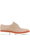 Clergerie Roma Block-heel Derby Shoes In Neutrals