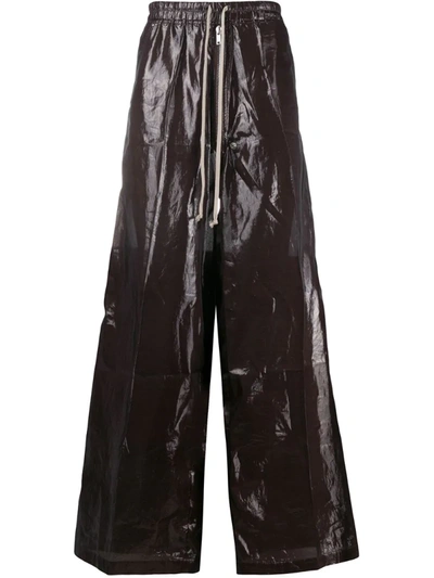 Rick Owens Wide Leg Trousers In Brown