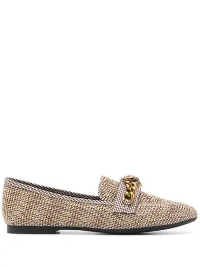 Kurt Geiger Chelsea Tweed Loafers In Neutrals