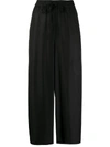 P.a.r.o.s.h Drawstring Cropped Trousers In Black