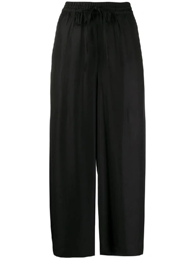P.a.r.o.s.h Drawstring Cropped Trousers In Black