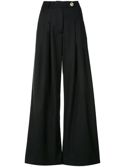 Anna Quan Luka Wide-leg Trousers In Black