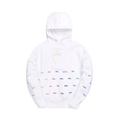 Pre-owned Kith  X Advisory Board Crystals Holograph Hoodie White