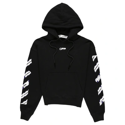 Pre-owned Off-white Airport Tape Arrows Diag Over Hoodie Black/multicolor