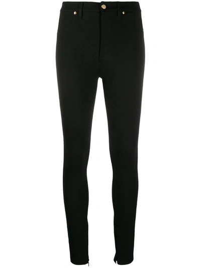 Versace Jeans Couture High Rise Leggings In Black