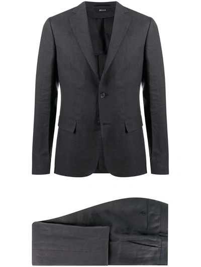 Z Zegna Single Breasted Classic Suit In Black