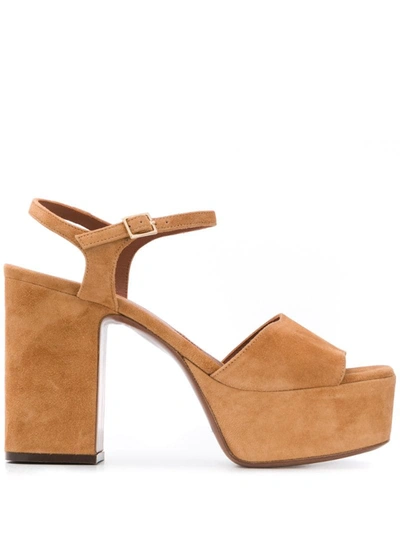 L'autre Chose Platform Sole Sandals In Neutrals