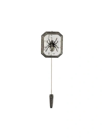 Alexander Mcqueen Spider Brooch In Metallic