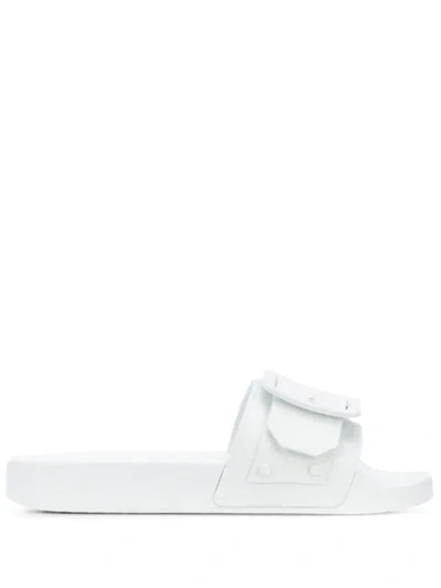 Bally Jeline Buckle-detail Slides In White