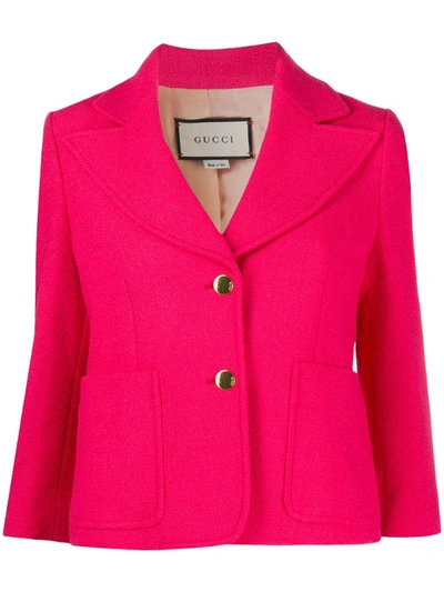 Gucci Classic Fitted Blazer In Pink