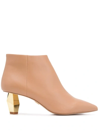 Kurt Geiger Low Heel Boots In Neutrals