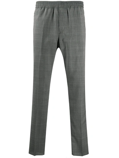 Stella Mccartney Check Print Straight Trousers In Grey