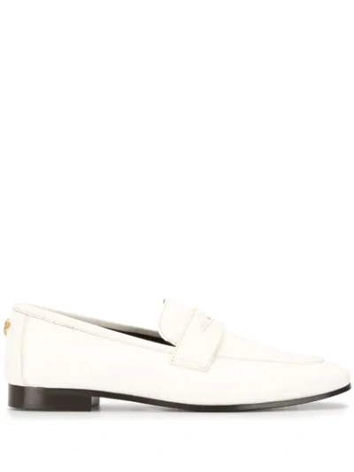 Bougeotte Flat Penny Loafers In White