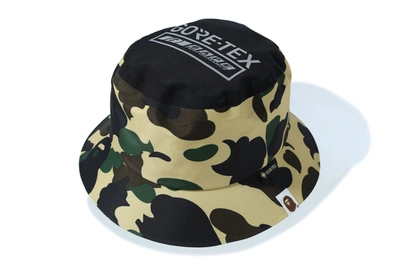 Pre-owned Bape  Gore-tex 1st Camo Bucket Hat Yellow
