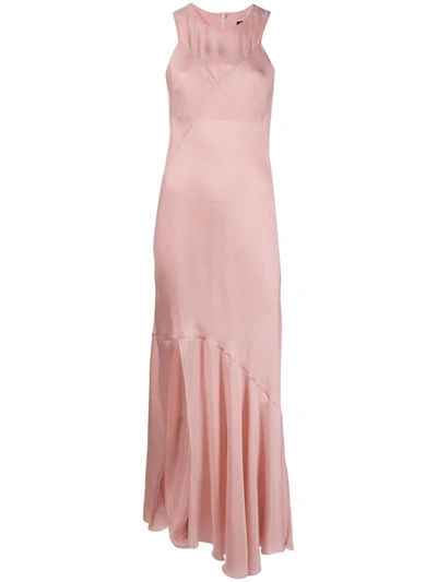 Ann Demeulemeester Rivale Flared Maxi Dress In Pink