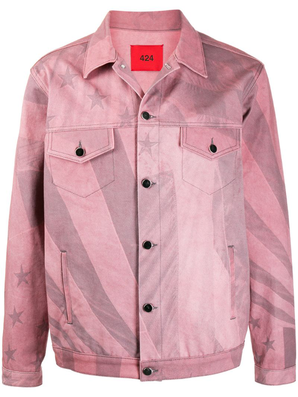 pink trucker jacket