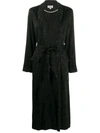 Temperley London Belted Shawl Collar Coat In Black