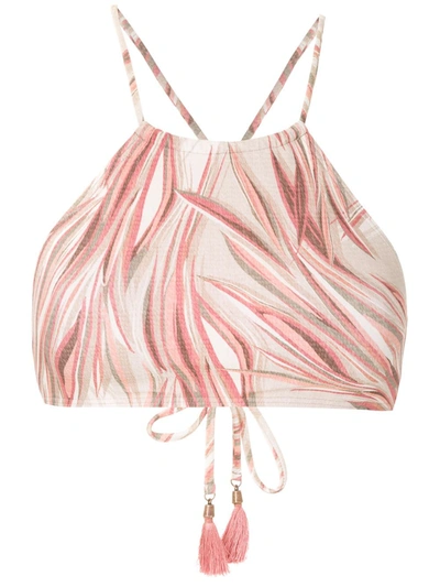 Lygia & Nanny Ilana Printed Bikini Top In Neutrals