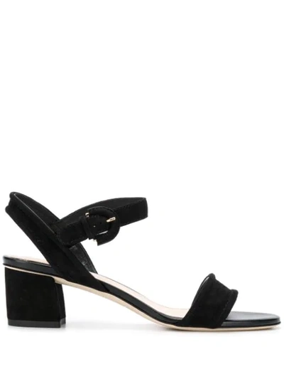 Tod's Suede Leather Sandals In Black