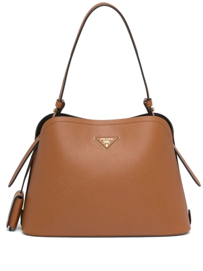 Prada Matinée Handbag In Brown