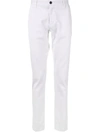Emporio Armani Logo Plaque Trousers In White