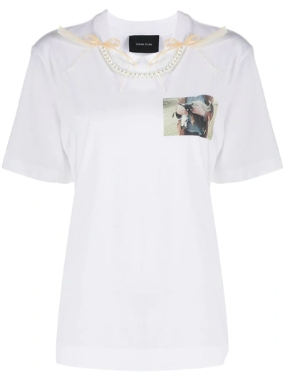 Simone Rocha Lamb Print T-shirt In White