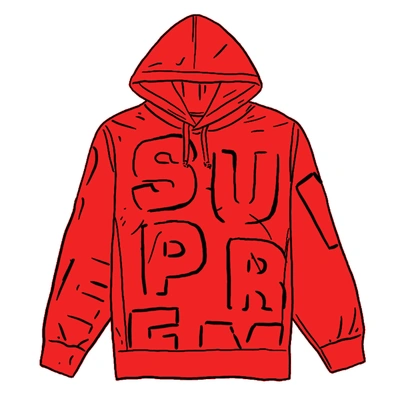 supreme cutout letters hoodie