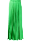 P.a.r.o.s.h High-rise Pleated Maxi Skirt In Green