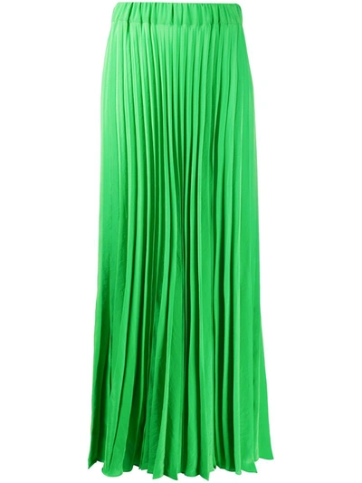 P.a.r.o.s.h High-rise Pleated Maxi Skirt In Green