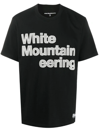 White Mountaineering Logo Print T-shirt In Black