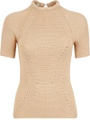 Fendi Knitted Slim-fit Top In Neutrals