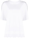 Simone Rocha Broderie Trim T-shirt In White