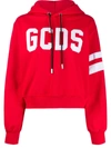 Gcds Logo Print Hoodie In Red