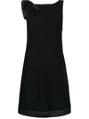 Emporio Armani Shoulder Bow Shift Dress In Black