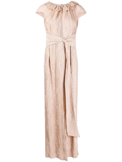 Roland Mouret Rila Creases Effect Gown In Neutrals