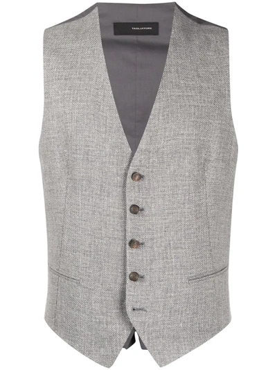 Tagliatore Brian Fitted Waistcoat In Green