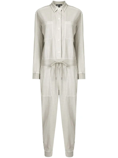 James Perse Workwear Jumpsuit In Grey