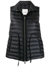 Moncler Logo Patch Gilet In Black