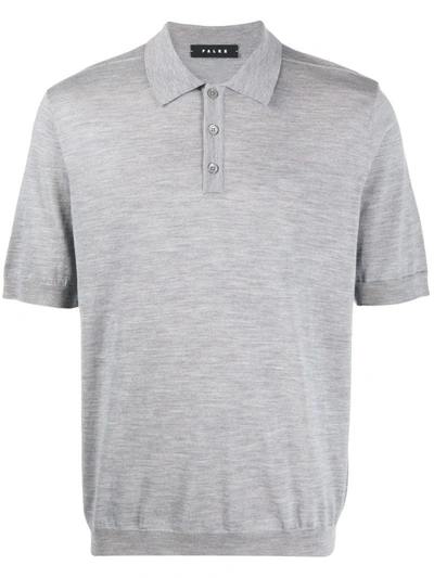 Falke Fine Knit Polo Shirt In Grey