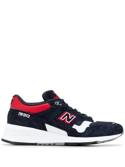 New Balance 1530 Embroidered Low-top Sneakers In Blue