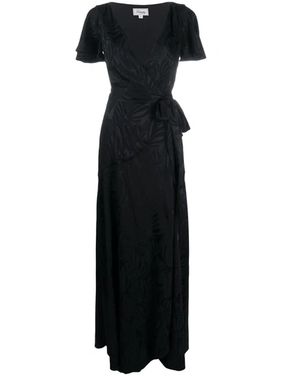 Temperley London Deep V-neck Wrap Dress In Black