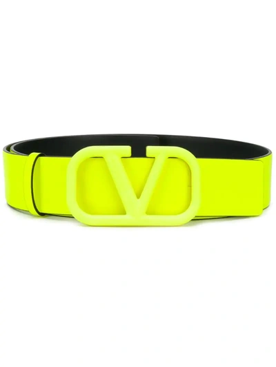 Valentino Garavani Vlogo Fluo Belt In Yellow
