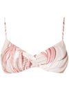 Lygia & Nanny Cassis Printed Bikini Top In Neutrals