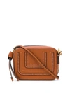 Chloé Mini Marcie Crossbody Bag In Brown