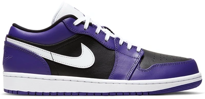Pre-owned Jordan  1 Low Court Purple Black In Court Purple/black-white