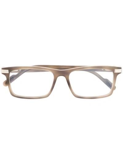 Cartier Rectangular-frame Glasses In Brown